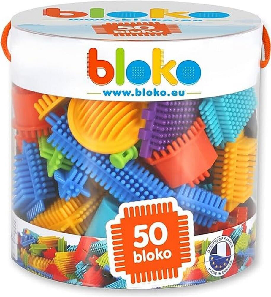 BLOKO 503502 50er Tube, Multicolor Spielzeug Spiel Steine Blöcke Bunt Kunststoff
