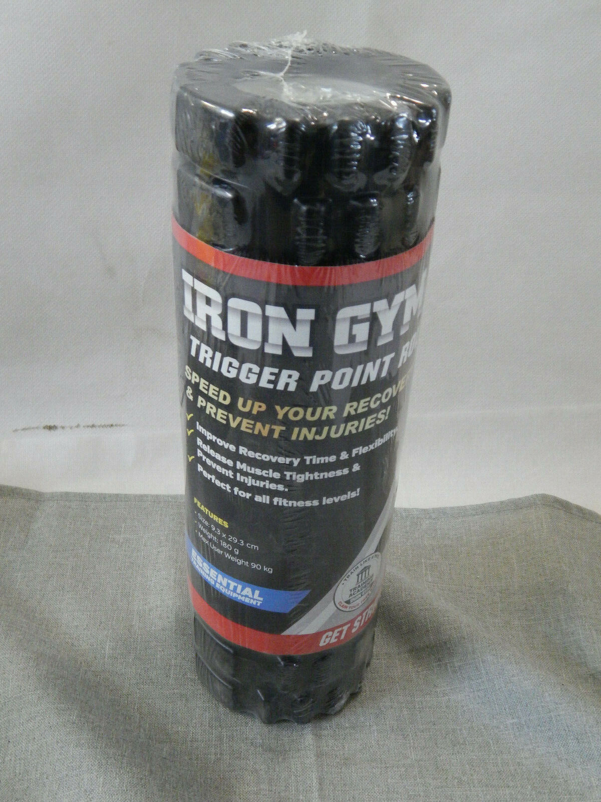 Iron Gym Massagerolle für Triggerpunkt-Massage Gummi Faszienrolle Yogarolle