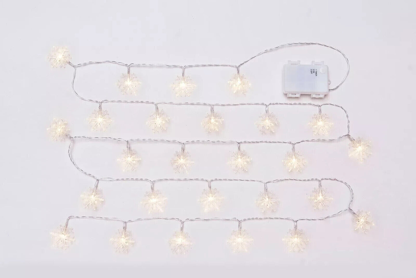 LED Lichterkette Eiskristalle 240cm Haus Garten Schneeflocken Lichter