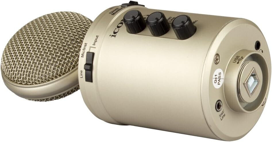 ICON U24 USB Kondensator-Mikrofon Mikrofon Microfon für Podcast in Gold
