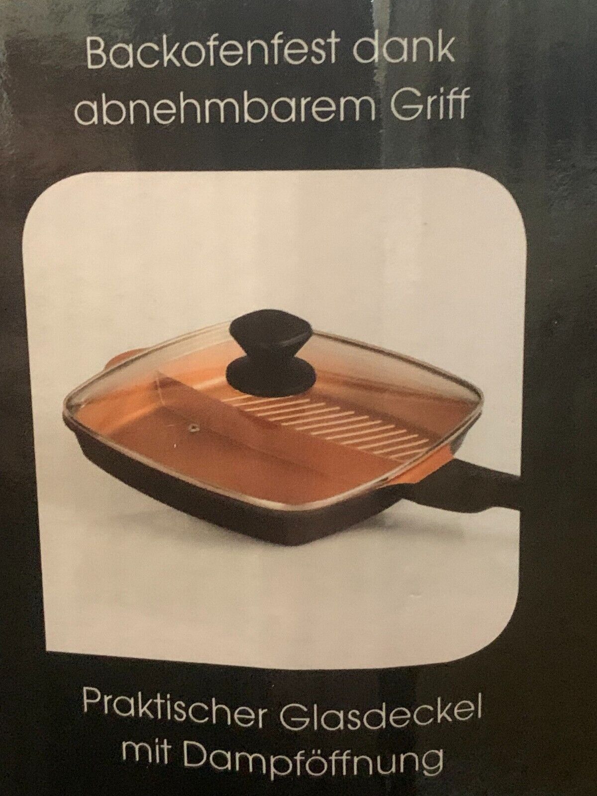 Livington Black Twin Pan 30cm Pfanne Bratpfanne Grillpfanne für Ceran, Induktion