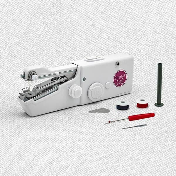 Starlyf Fast Sew geniale Mini-Nähmaschine Reise Nähmaschine inkl. 20tlg. Faden