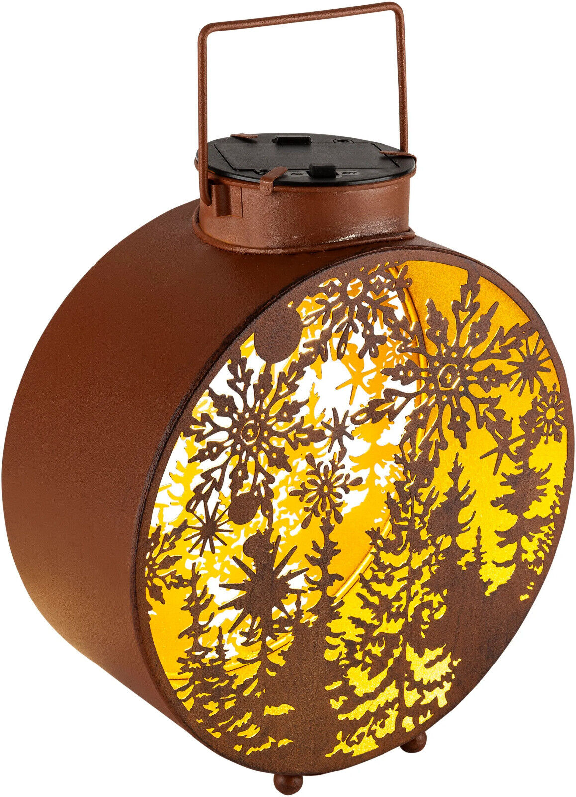 LED-Dekoleuchte "Winterwald" Deko Advent Dekoration Weihnachten aus Metall Braun