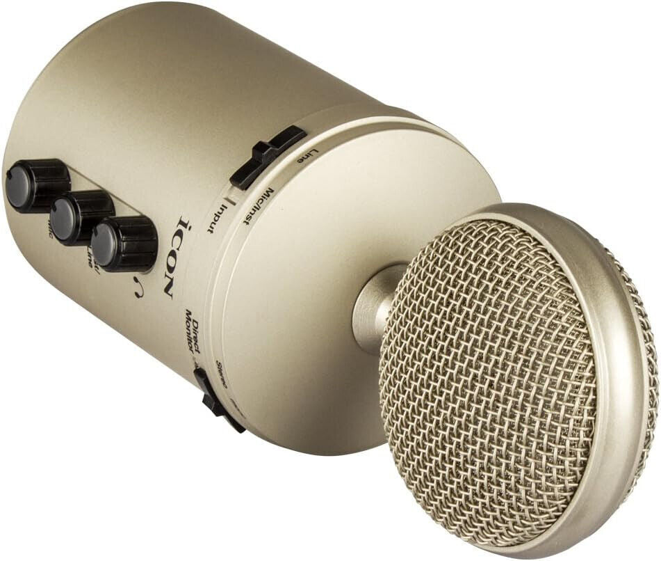 ICON U24 USB Kondensator-Mikrofon Mikrofon Microfon für Podcast in Gold
