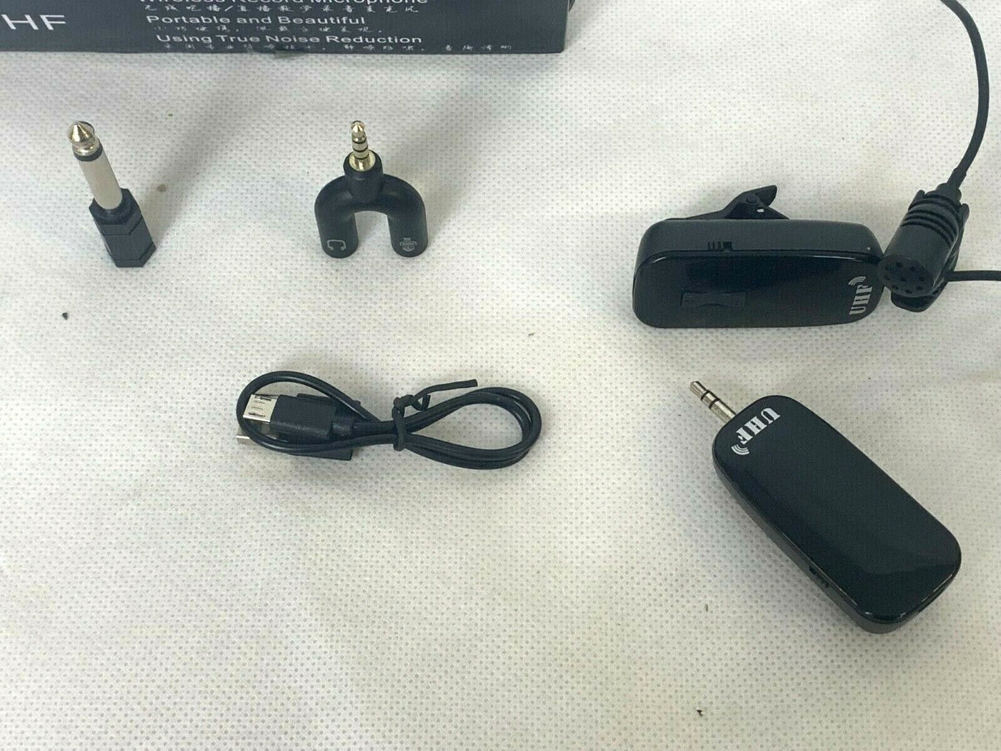 Wireless Mikrofon UHF 50 Kanäle - Ansteckmikrofon Kabellos Microphone mit Clip f