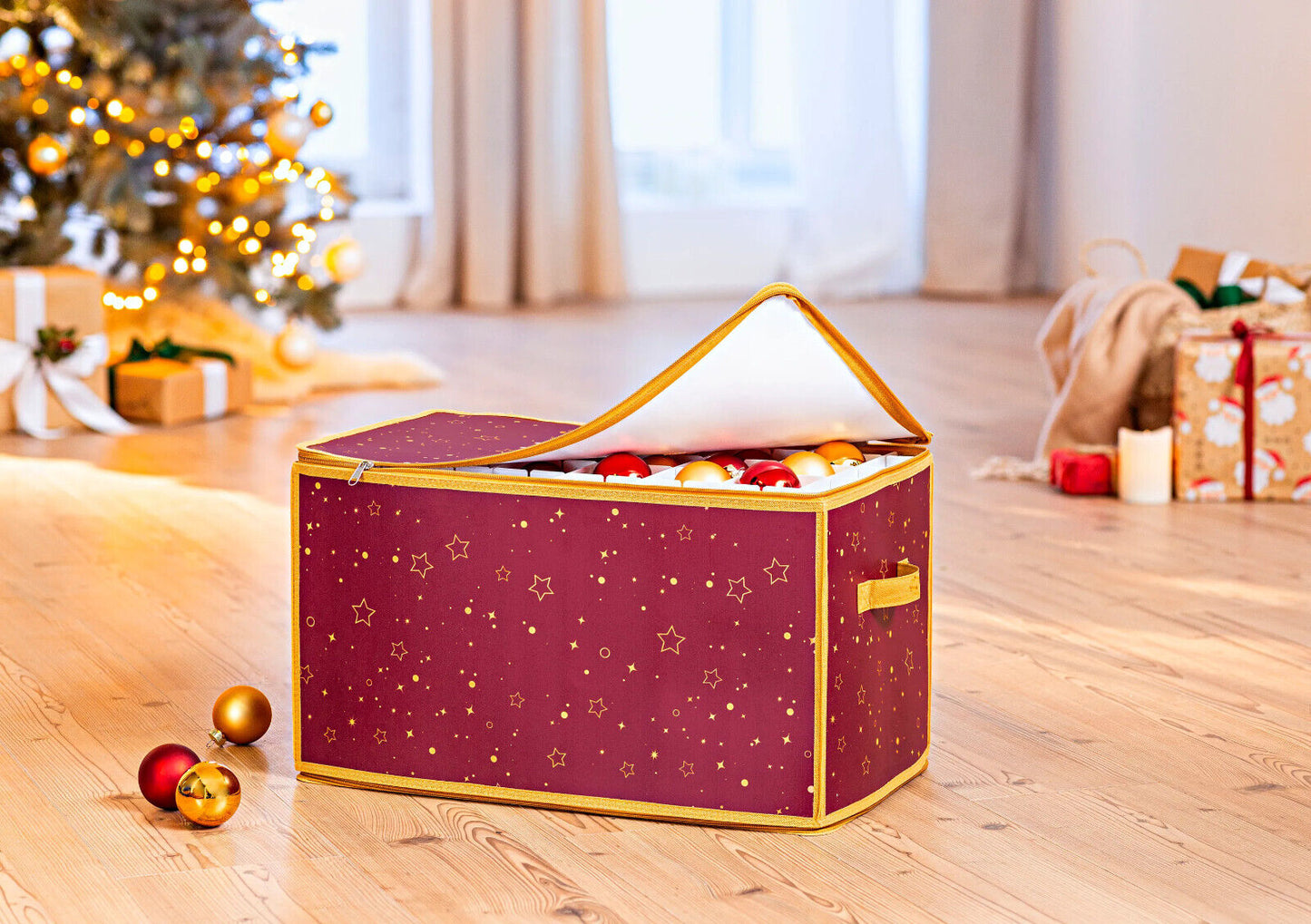 Weihnachtskugel-Organizer für 112 Kugeln Aufbewahrungstasche Christbaumkugeln