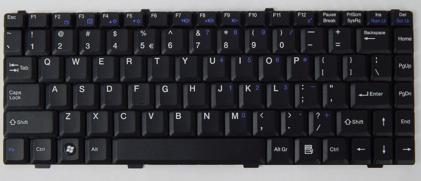 Laptop Tastatur Universal QWERTY Layout Laptoptastatur Notebook Einbau Tastatur