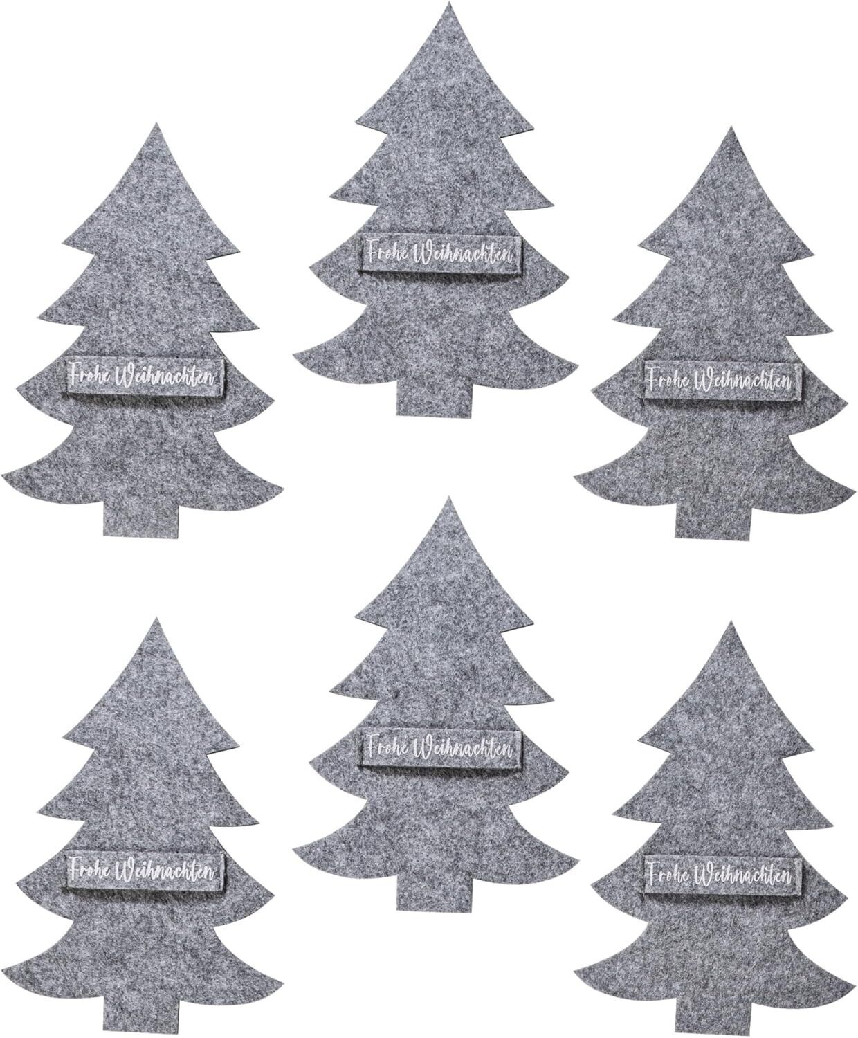 Bestecktaschen "Frohe Weihnachten" 6er-Set