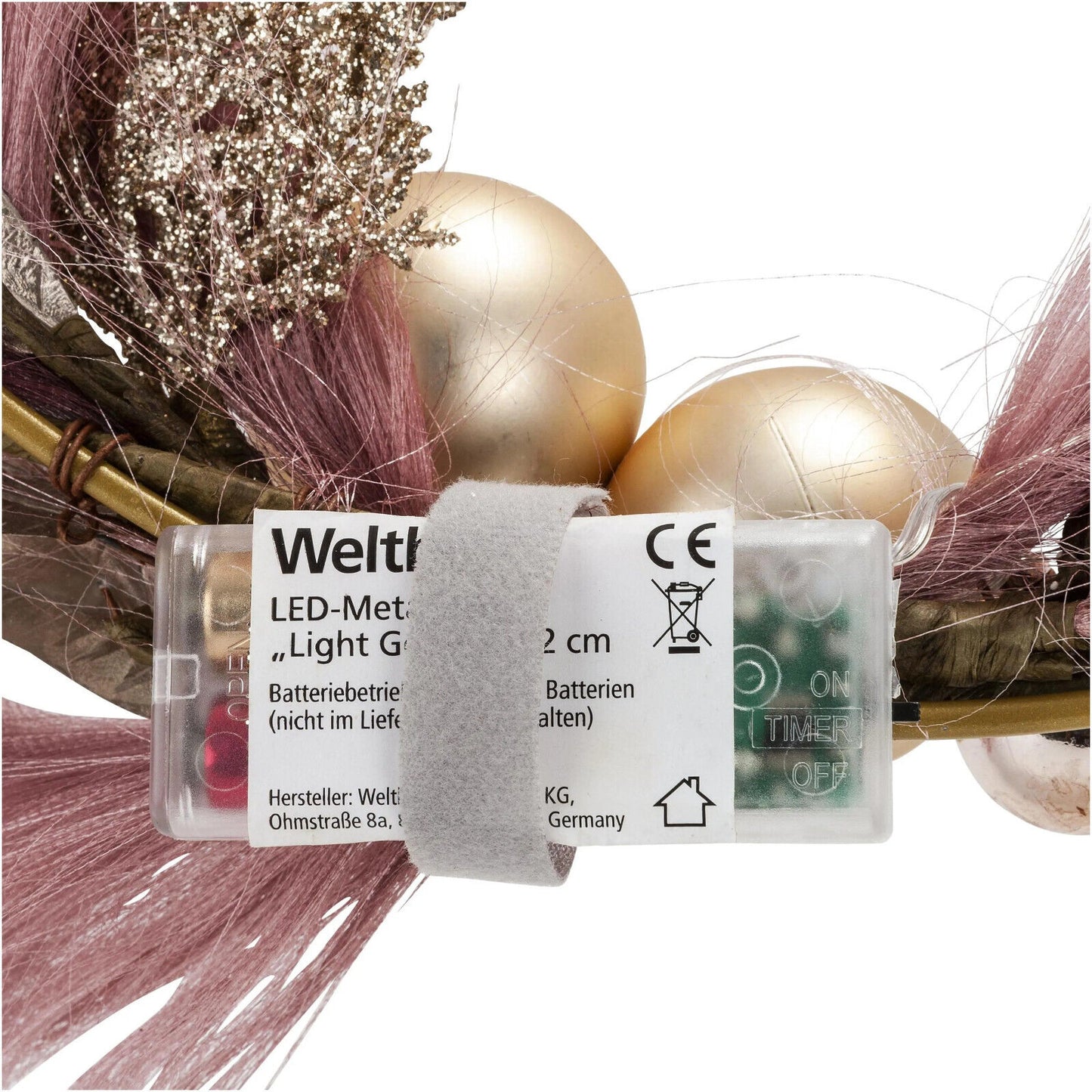 LED-Metallring "Light Gold" 30cm Deko Hängedeko Advent Dekoration Weihnachten