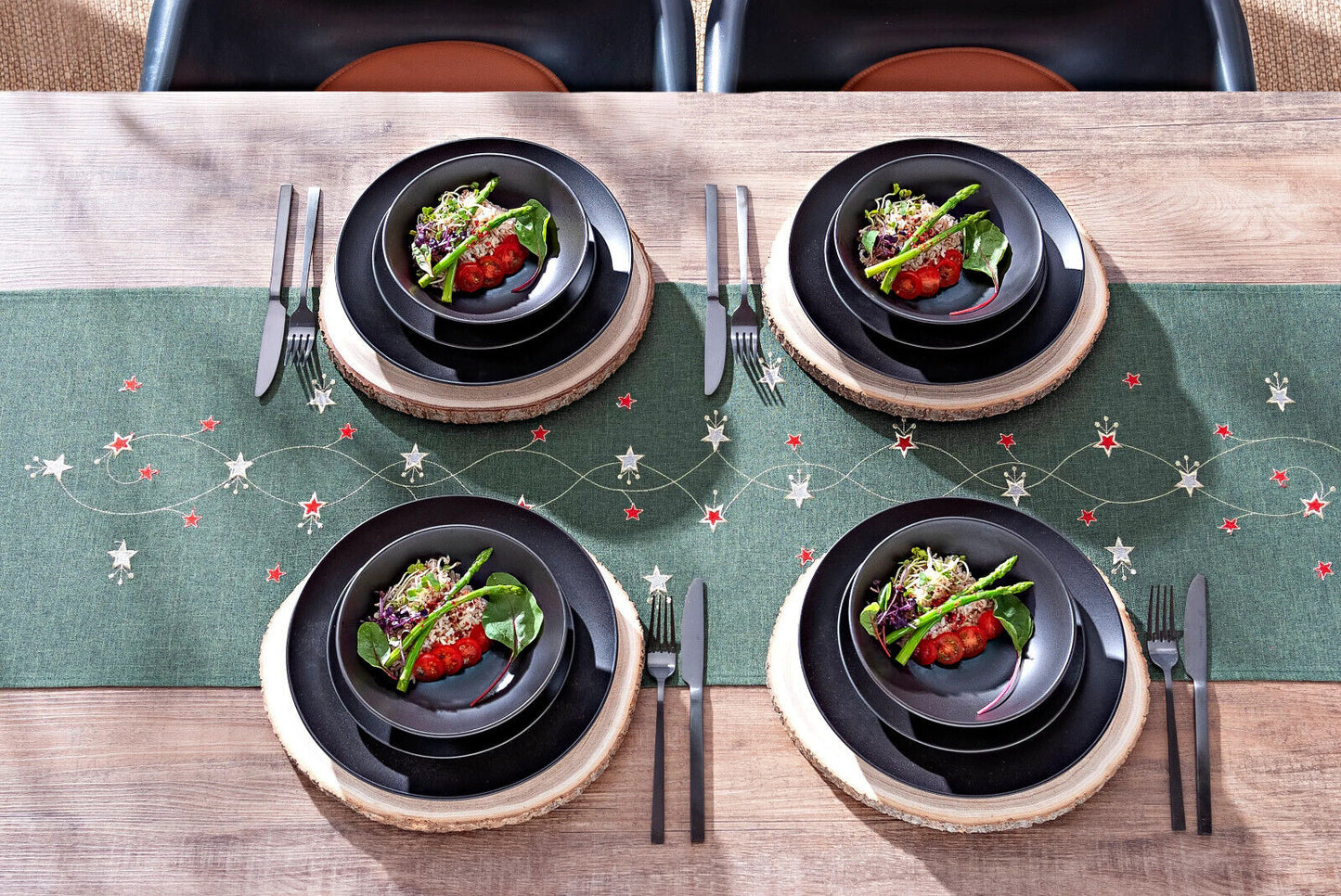 Platzteller "Baumscheiben" 2er-Set