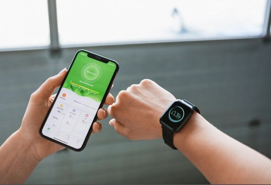 Fitnessuhr Smartwatch XXL-Farbdisplay 5 Sportmodi Fitnesstracker Schrittzähler