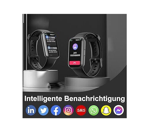 BingoFit Fitness Tracker, Fitness Armband Uhr mit Schrittzähler Pulsuhr Schwarz