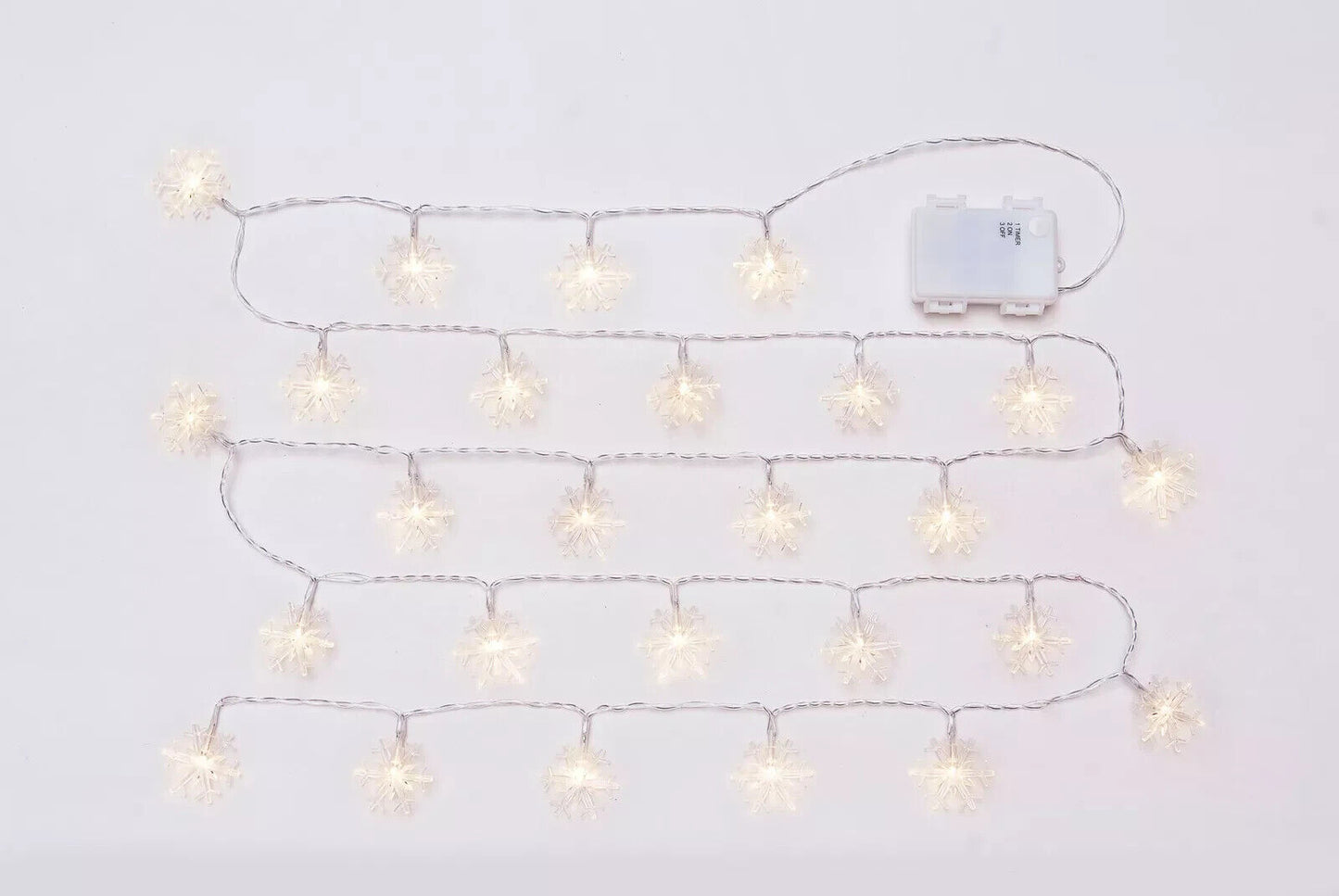 LED Lichterkette Eiskristalle 240cm Haus Garten Schneeflocken Lichter