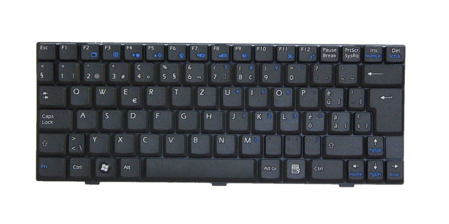 Laptop Tastatur Universal QWERTZ Layout Laptoptastatur Notebook Einbau Tastatur