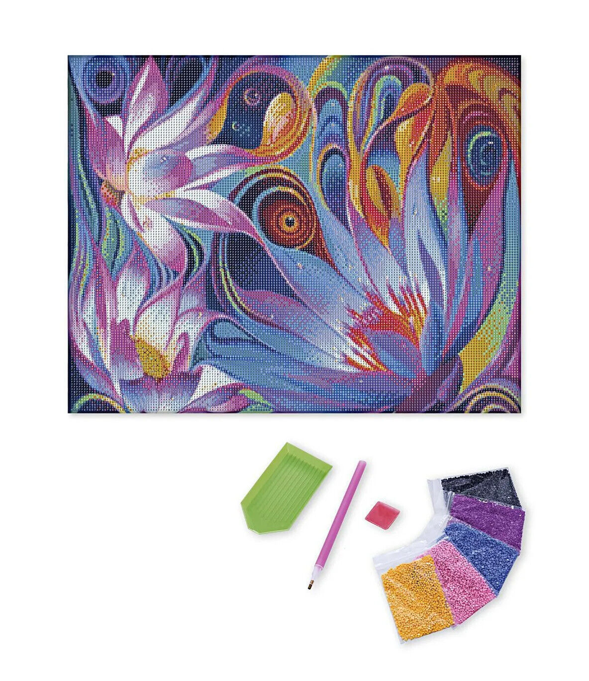 Diamond Painting "Bunter Lotus" 50 x 40 cm