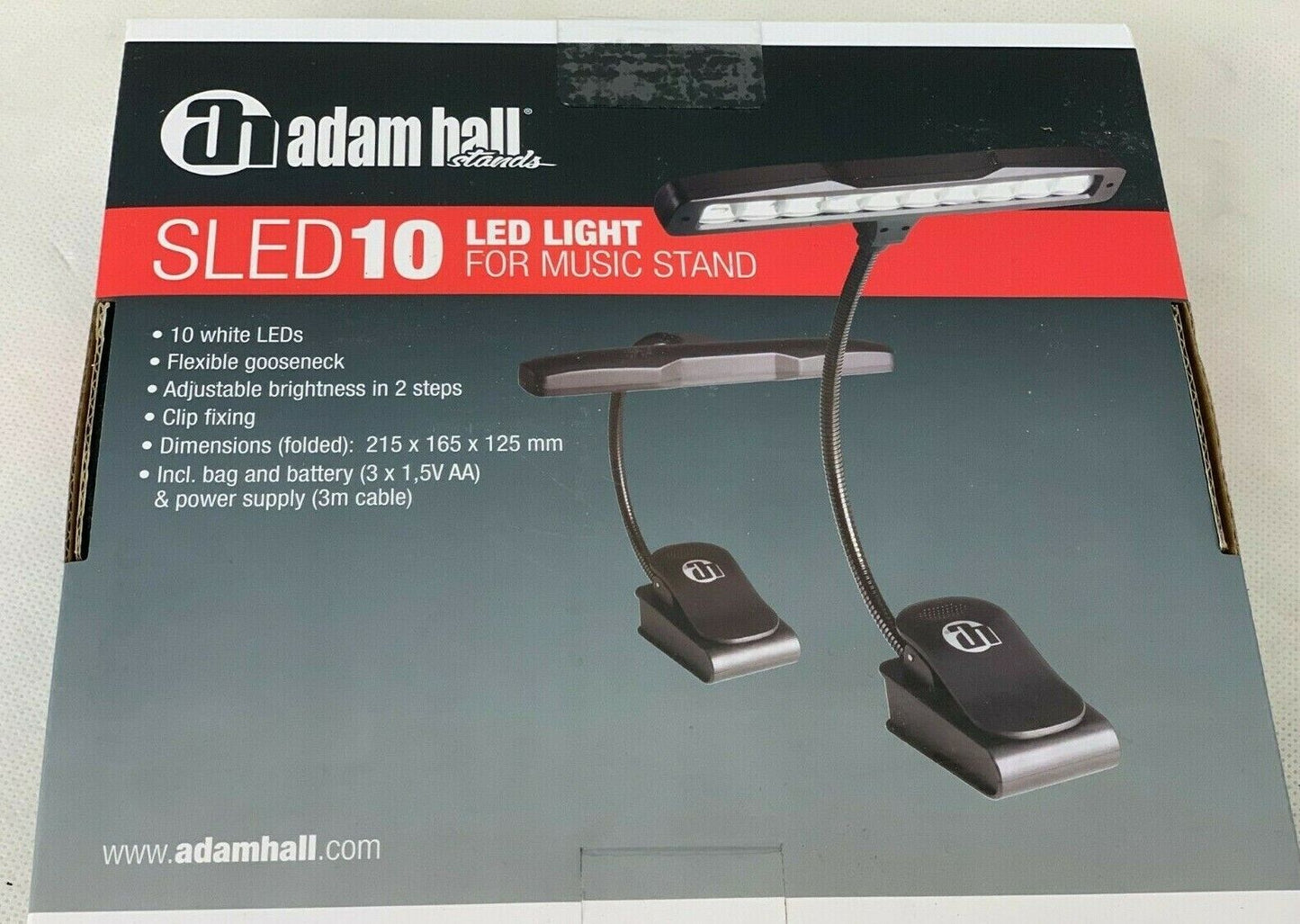 ah adam hall Stands SLED 10 - mobile LED Notenpultleuchte/Leselampe