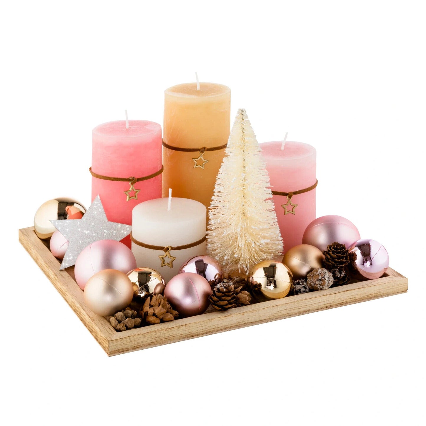 Kerzenset "Sweet Christmas" Advent Weihnachten Dekoration Komplett-Set