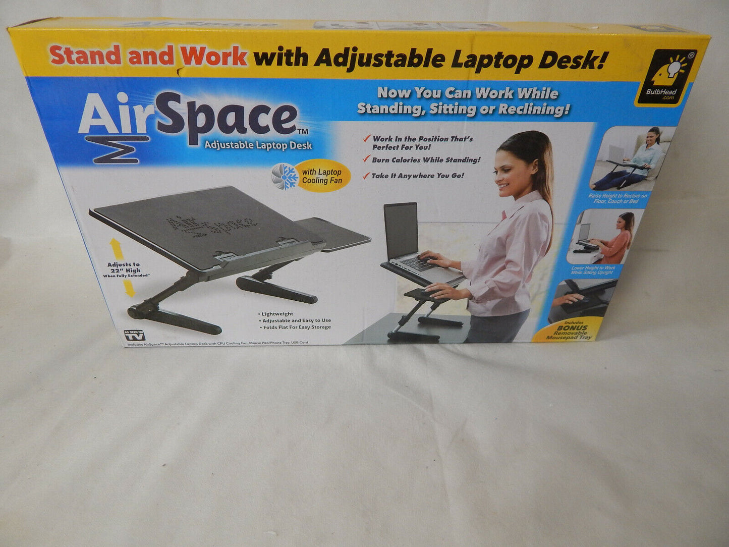 Air Space 360° höhenverstellbarer tragbarer Laptop Tisch