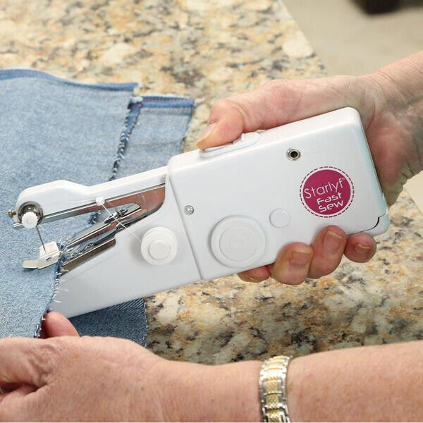 Starlyf Fast Sew geniale Mini-Nähmaschine Reise Nähmaschine inkl. 20tlg. Faden
