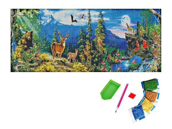 Diamond Painting "Wwaldszene" 70 x 30 cm Deko Basteln Wanddeko Wohnungsdeko