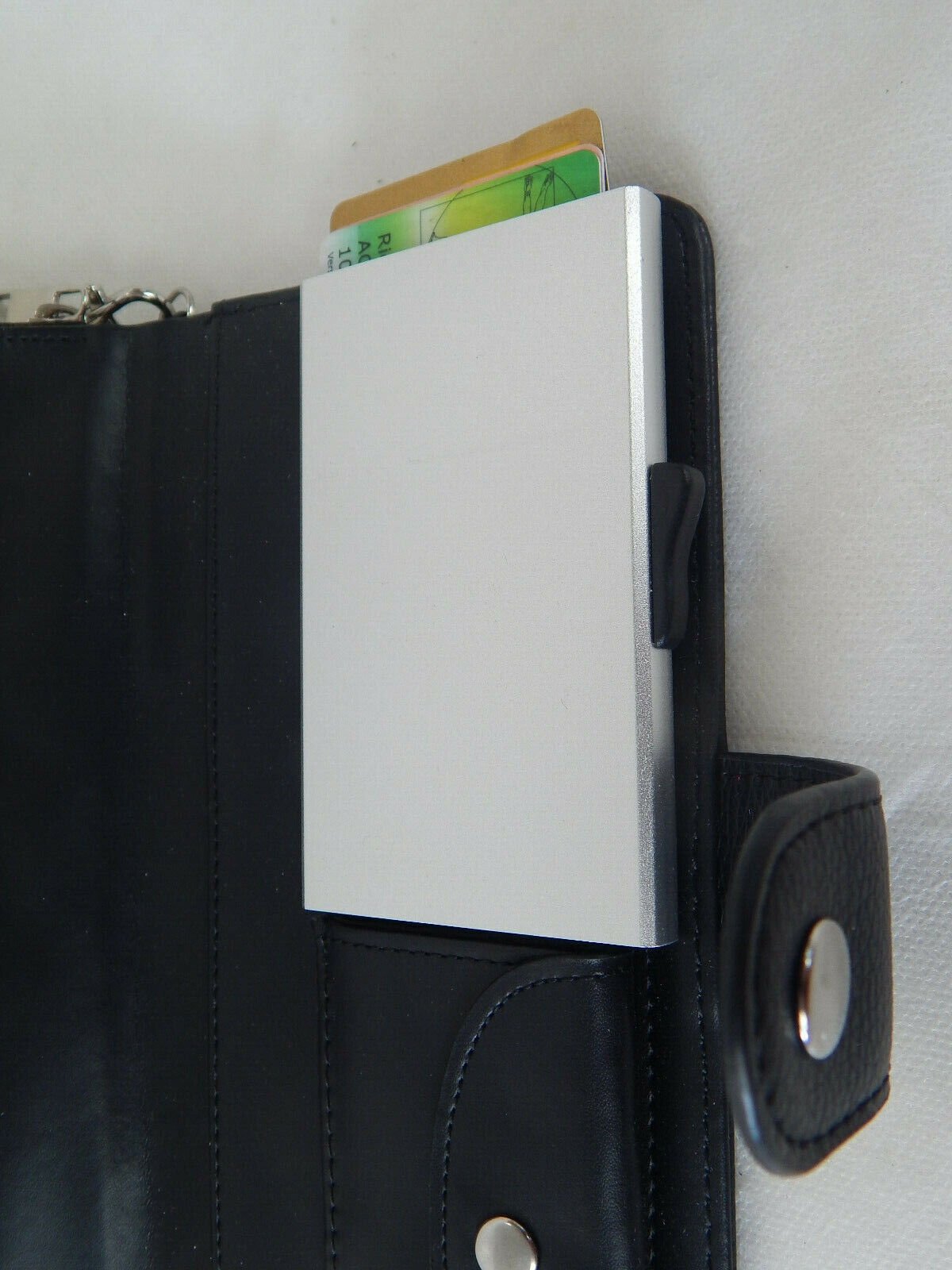 Card Guard Geldbörse Damen schwarz | Alu Protect Case Kreditkarten Purse | schüt