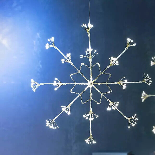 LED-Dekohänger Eisstern, 215 LED Advent Deko Weihnachtsdeko Dekoration Hängedeko