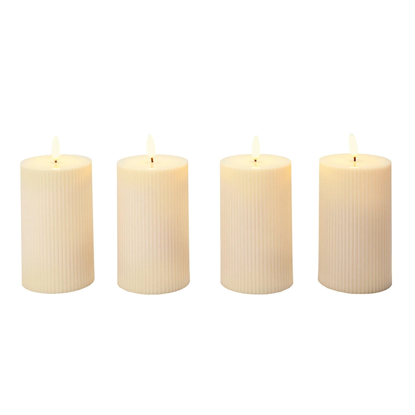 LED-Kerzen "Striscia" 4er-Set, (Farbe: elfenbein)