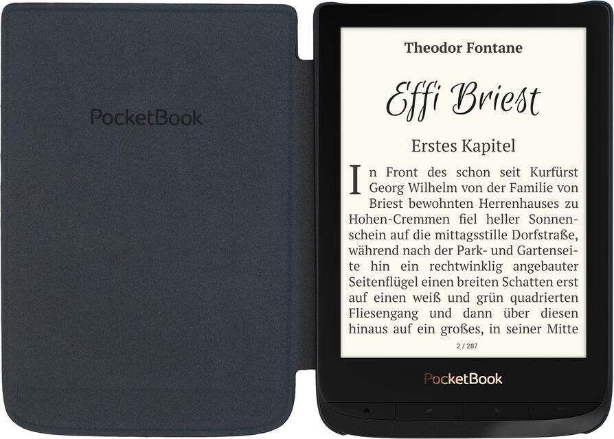 PocketBook Shell Cover Hülle Schutztasche Schutzhülle gerade Linien in Schwarz