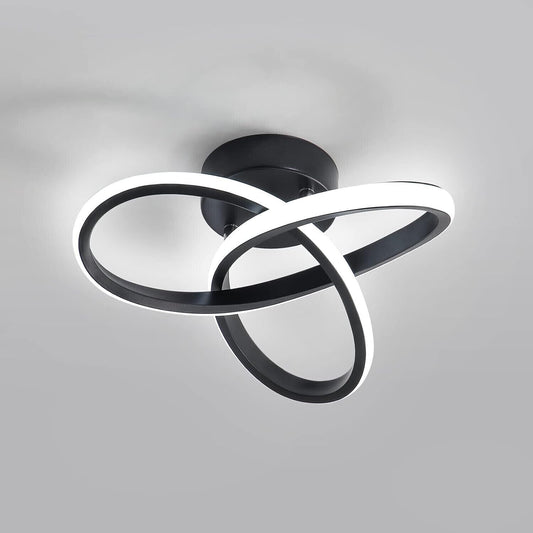 LED Deckenleuchte, Deckenlampe 20W 2200LM, LED Lampe Schwarz für Wohnzimmer