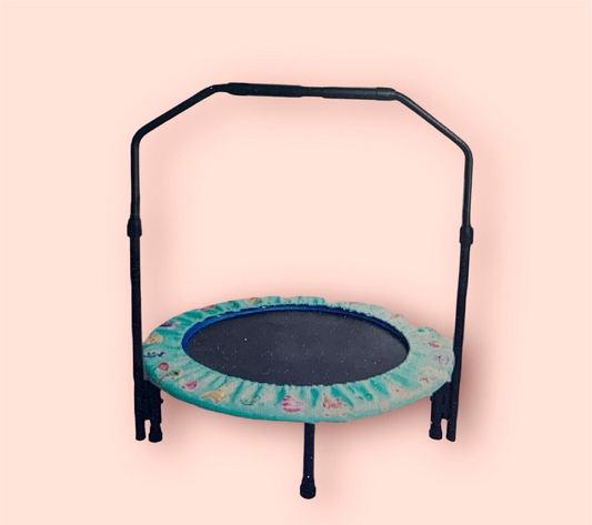 Trampolin Kinder Ø 92cm Mini Kindertrampolin mit gepolsterter Sicherheitsabdecku