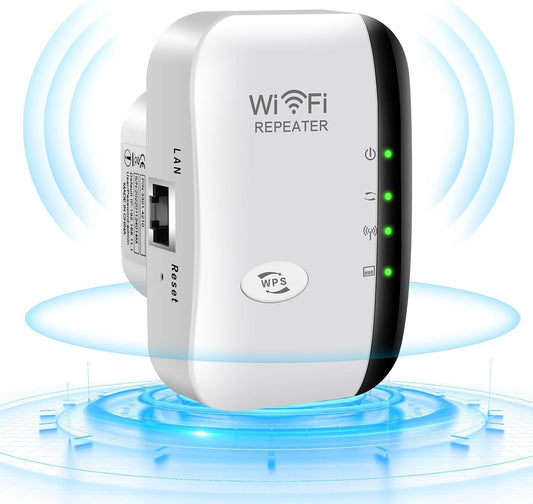 WLAN Repeater mit 300 Mbps - WLAN Verstärker WiFi Extender Booster 2,4GHz WiFi