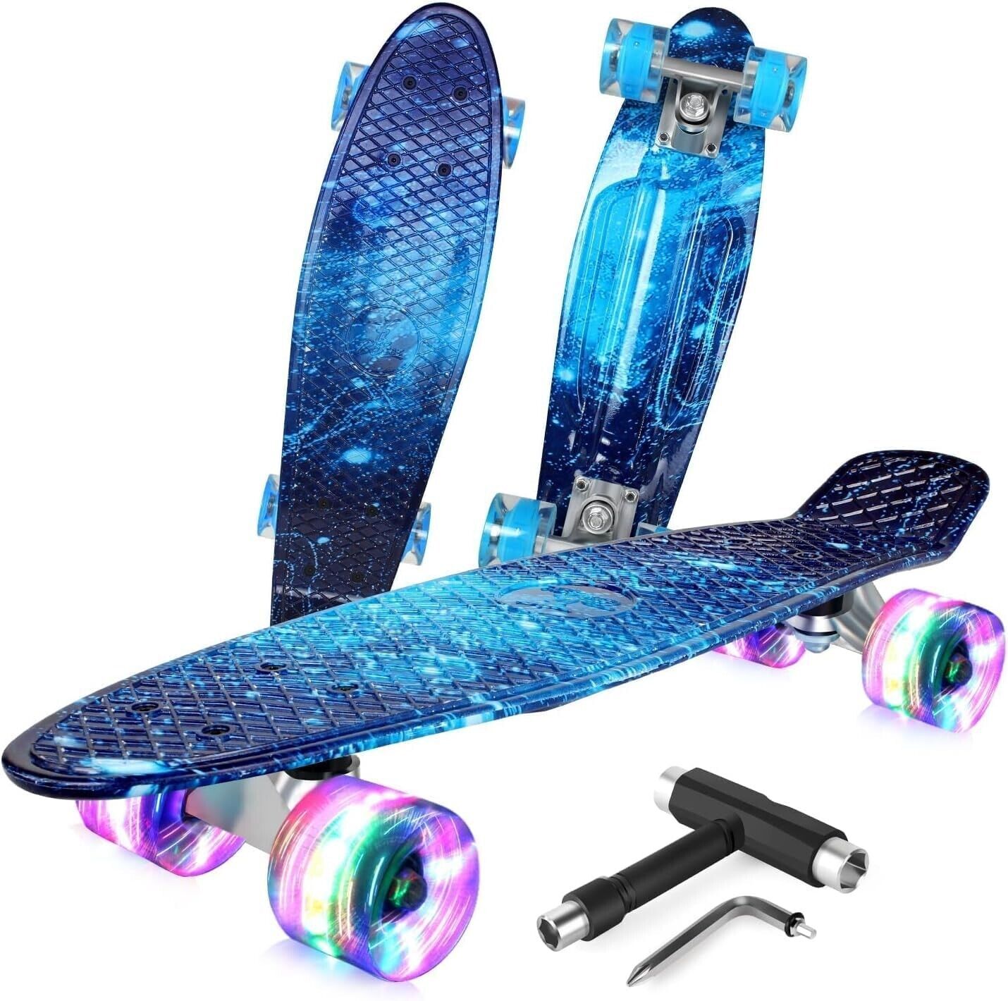 Skateboard Komplette 22 Zoll Mini Cruiser Skateboard für Kinder Jugendlic