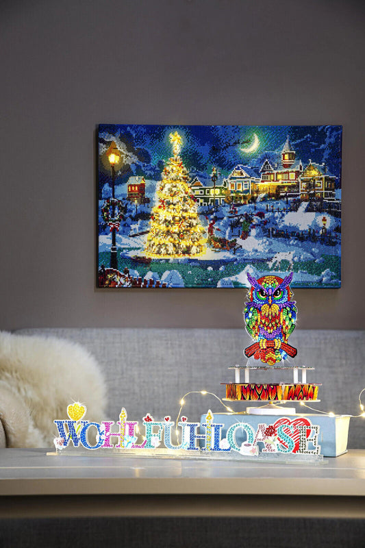 LED-Diamond Painting "Christmas" 60x40 cm Deko Basteln Wanddeko Wohnungsdeko