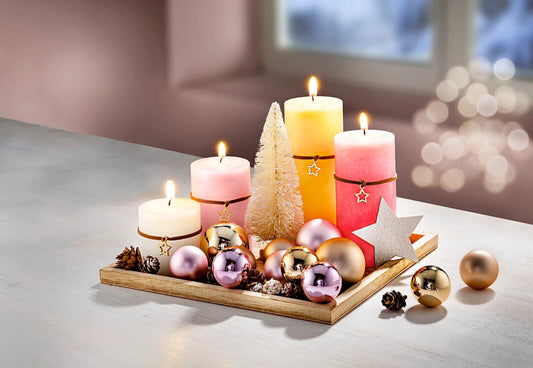 Kerzenset "Sweet Christmas" Advent Weihnachten Dekoration Komplett-Set