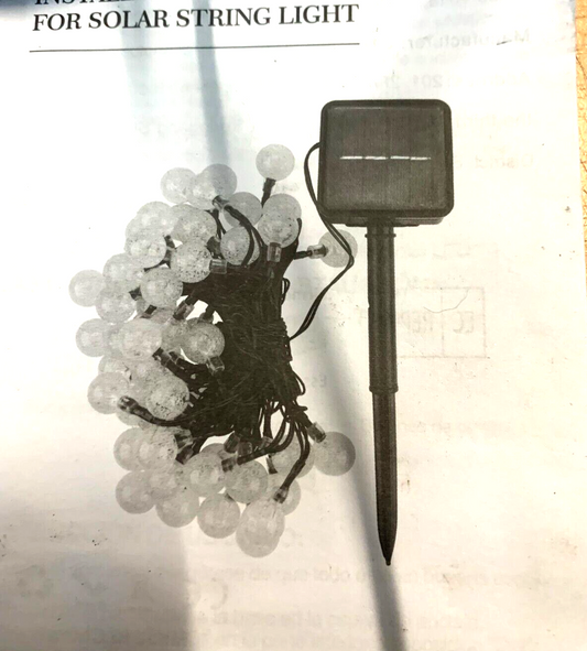 50/100 LED Solar Lichterkette Kugel Außen Beleuchtung Garten Party Deko Lamp DE