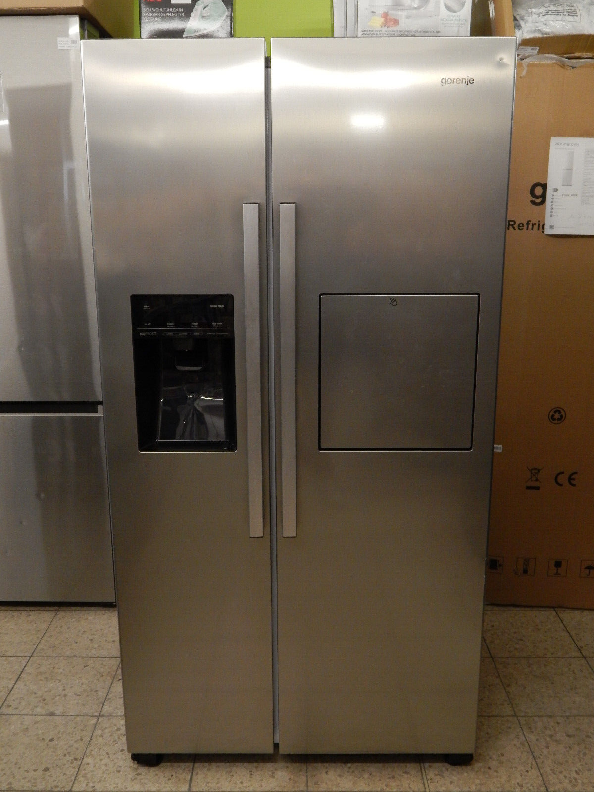 Gorenje Side-by-Side NRS9EVXB1 Kühlschrank Edelstahl Eis-/Wasserspender NoFrost