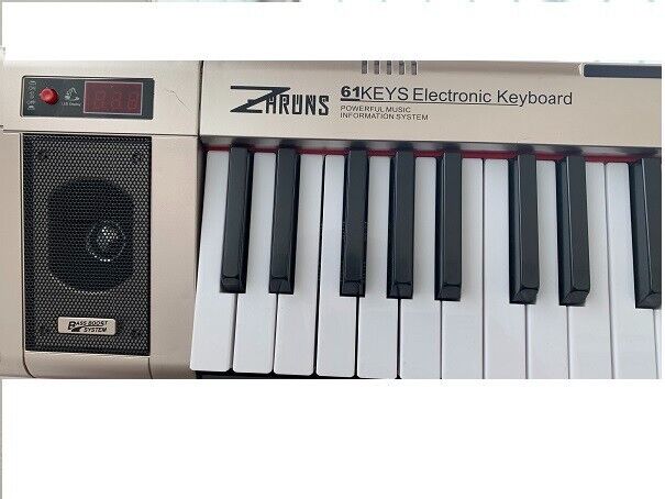 ZHRUNS Elektrisches Keyboard 61 Tasten & Noten Notenständer-Tragbares elektronis