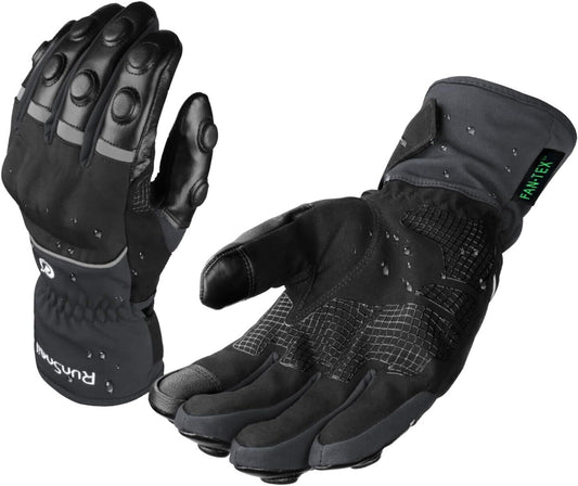 2KP CE Winter Motorradhandschuhe für Männer Frauen, Winddichte Wasserdichte Moto