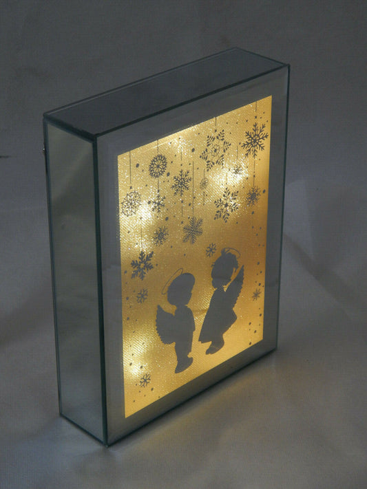 LED-Glasdeko "Engel"