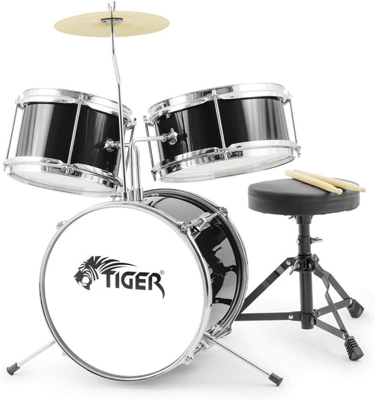Tiger JDS7-BK 3-teiliges Schlagzeugset - Schwarz