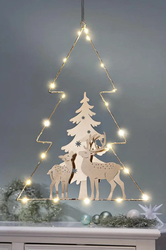 led hängedeko waldweihnacht