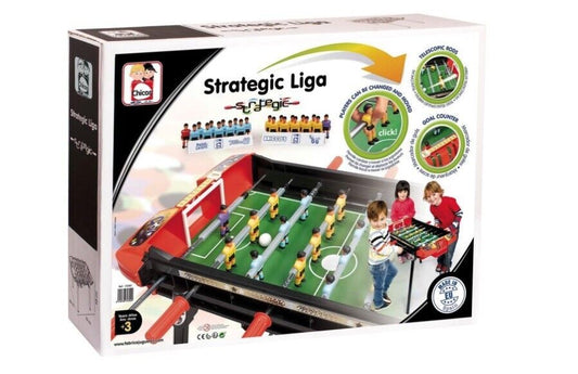 Chicos - Kinderfußballtisch Strategische Liga | Kinderfußballtisch mit Tormarkie