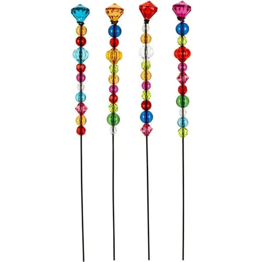 Gartenstecker Bunter Perlenzauber 4er-Set, BxHxT 45.5x5.5x7.3 cm, Mehrfarbig