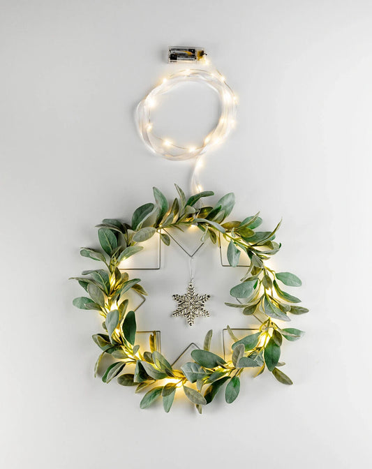 LED-Dekokranz "Winterzeit" Weihnachten Advent Dekoration Weihnachtsdeko