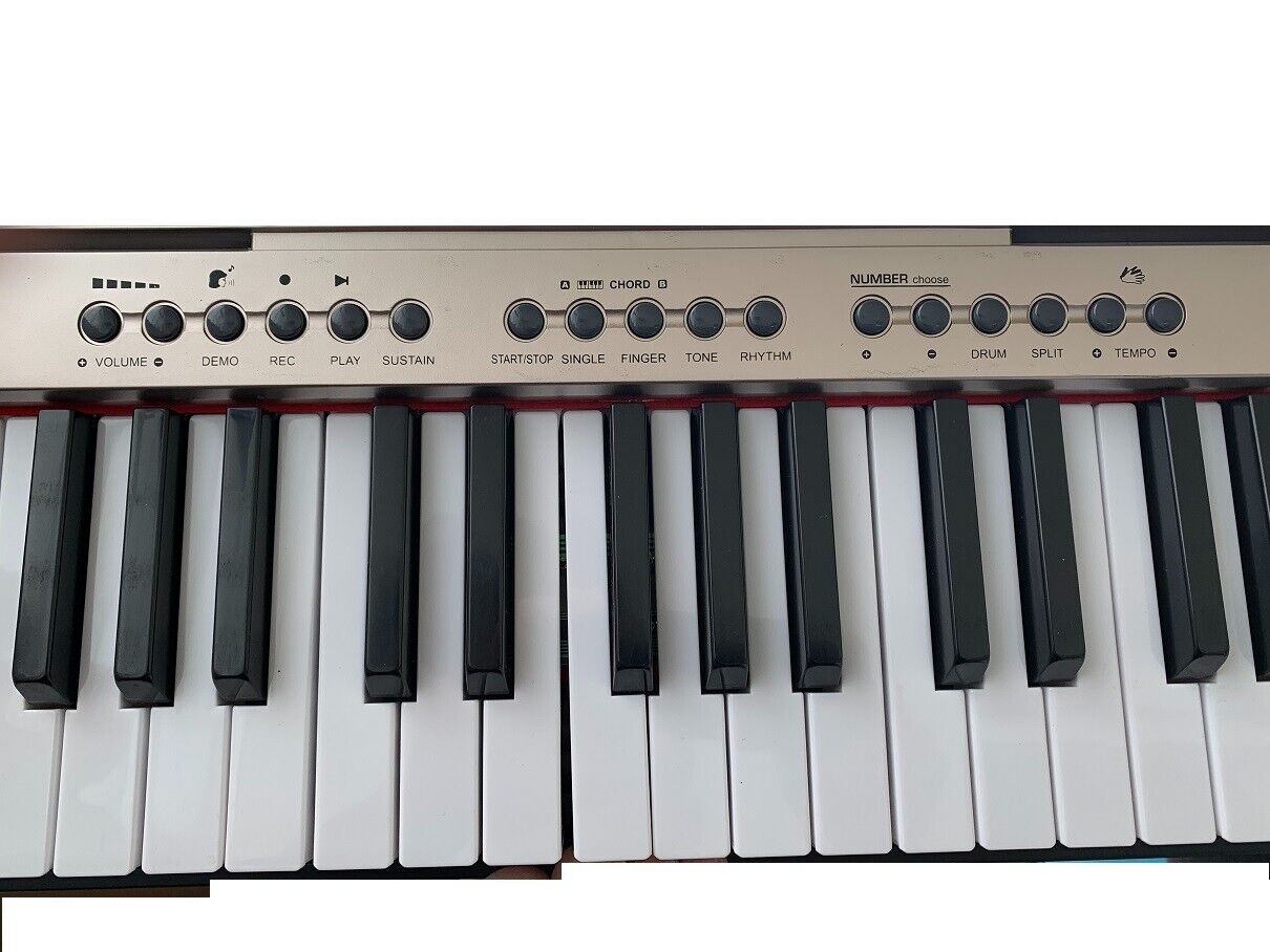 ZHRUNS Elektrisches Keyboard 61 Tasten & Noten Notenständer-Tragbares elektronis