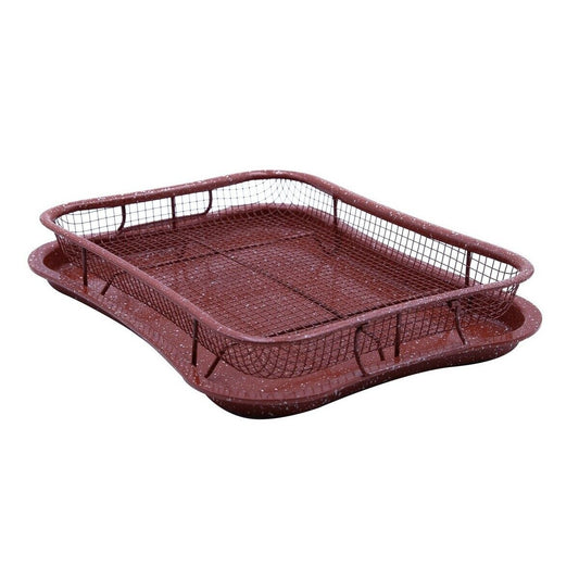 Livington Super Crisper, Bräter 3-fach antihaftbeschichtet Backofen-Grillkorb