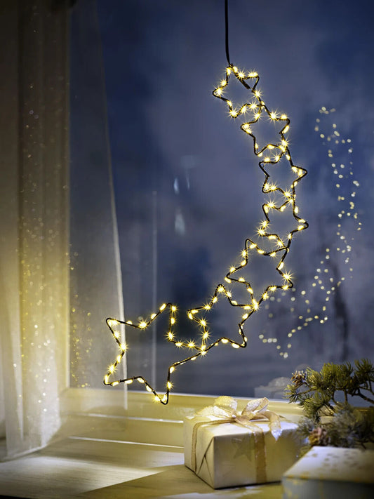 LED Hängedeko Stars 110 LEDs Weihnachten Deko Advent LED Dekoration