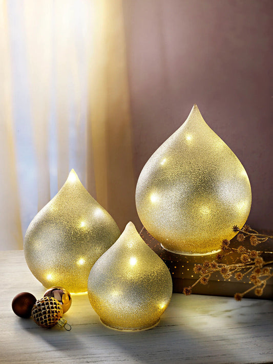 LED-Stimmungsleuchten "Glitter" 3er-Set LED Deko Stimmungslicht Dekoration