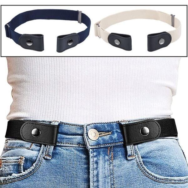 3x Stretchgürtel ohne Schnalle elastisch Gürtel Damen Herren bis 120cm Elastisch