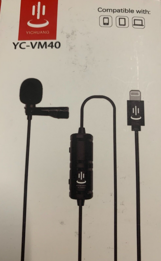 YICHUANG YC-VM40 MIKROFON FÜR 8-PIN DUAL-PORT LAVALIER AUFNAHMEKABEL LÄNGE 6M
